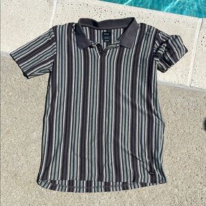 RVCA Men's Striped Polo Shirt | Size S